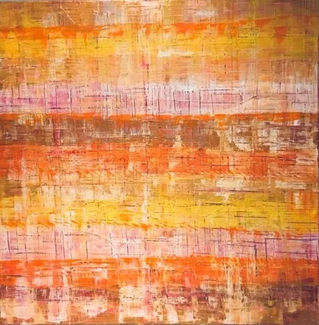 warm abstract painting for home interior
