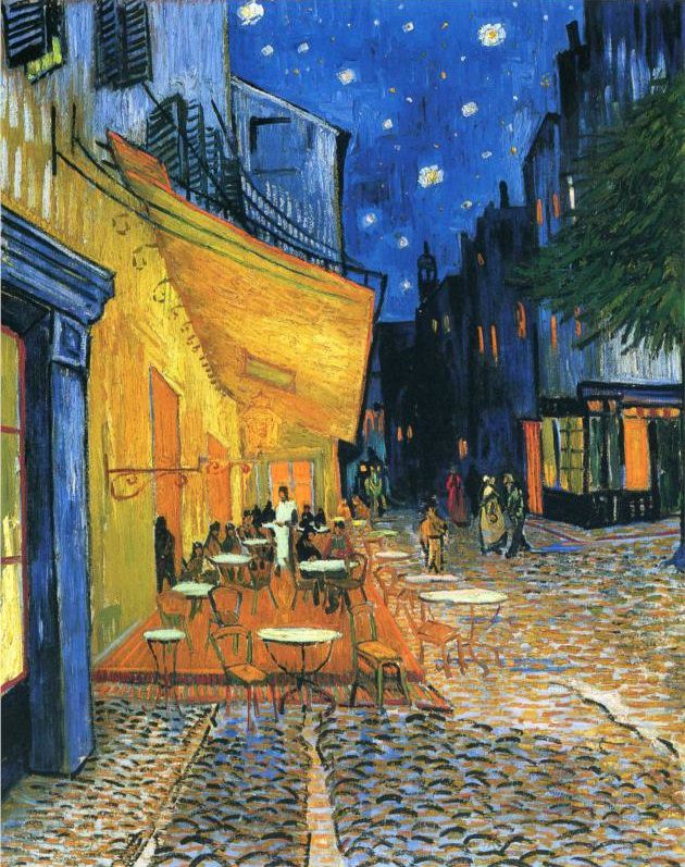 Van Gogh: Cafe At Night Painting 