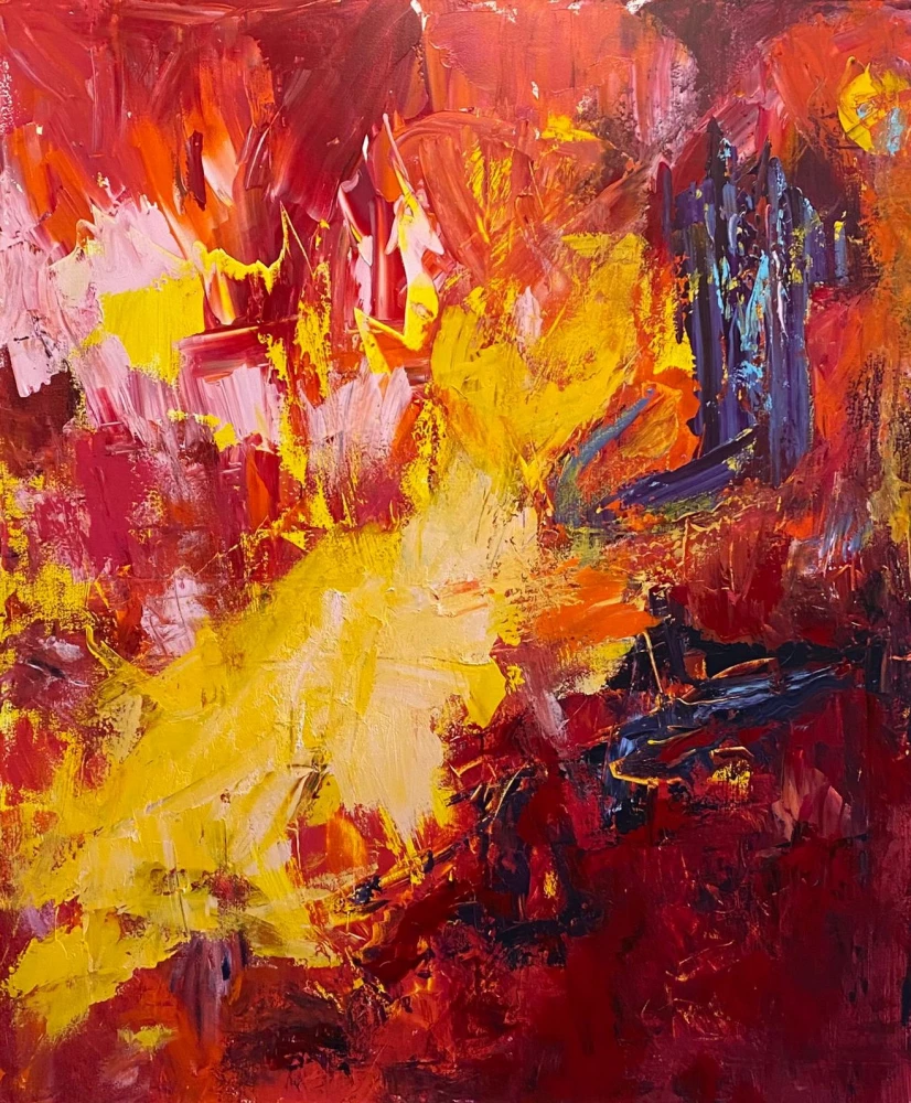  Ukrainian art piece, interior design, contemporary artists :  Oksana's painting linked to the painting eshop page