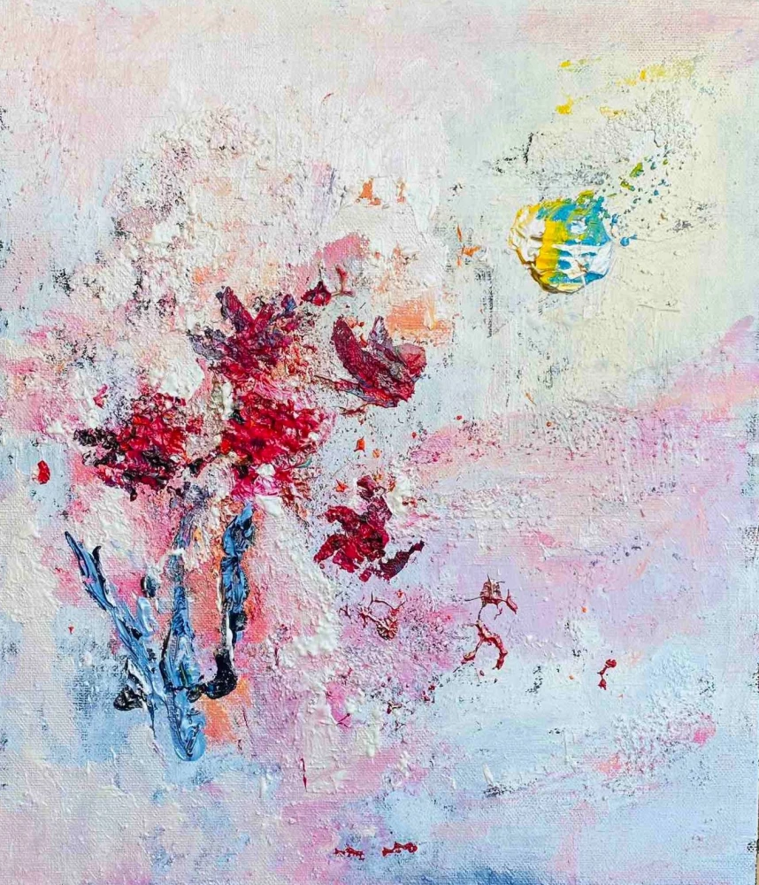  Ukrainian art piece, interior design, contemporary artists :  Oksana's painting linked to the painting eshop page