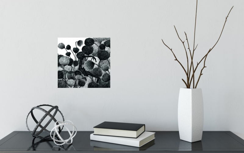 nature plants drawing black white 