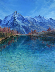 Reflection of Snow Peaks